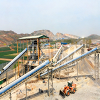 Ligne de concassage d'agrégats à haute efficacité 2000 TPH Concasseur à marteaux Capacité quotidienne 30000 tonnes Usine de traitement de pierre à haut rendement