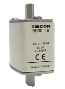 Fusible de Cuchilla TIBCON ENERGY TECHNOLOGIES NH00/NH01 500V 120kA de Acción Súper Rápida, Baja Pérdida de Potencia y Alta Capacidad de Interrupción - Product Image 2
