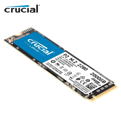 Crucial P2 2TB M.2 PCIe NVMe Internal SSD (CT2000P2SSD8) 3D NAND, NVMe, PCIe