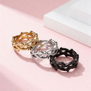 Anillo de Espinas Huecas de Acero Inoxidable, Anillo de Dientes de Dragón, Anillo de Espinas Huecas, Bague Epines Creuses - Product Image 2