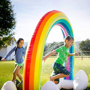 Inflatable Rainbow Water Arch <b>Spray</b> Play <b>Set</b> 200x160cm Outdoor Kids Garden Toy For Summer Fun - Product Image 2