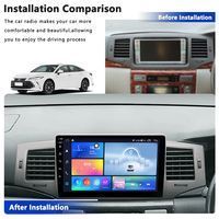 Autoradio Android GPS Meihua 9 pouces avec écran tactile, lecteur CD, kits de garniture de tableau de bord pour TOYOTA COROLLA EX 2002-2006, faisceau de câblage