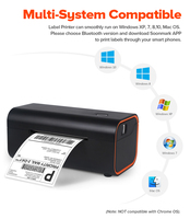 Imprimante thermique de codes-barres USB 4 pouces (max. 120 mm) pour étiquettes d'expédition 4x6, machine à autocollants pour l'impression de bordereaux DHL UPS 4x6