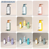 Nouvelles Bouteilles de Luxe en PET pour Shampooing et Après-Shampooing Design 2026, Flacon Pompe à Lotion en Plastique Unique Personnalisé 200 ml 300 ml 500 ml