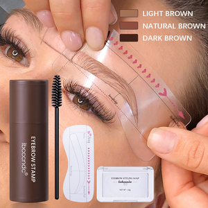 Hot Sale Makeup Waterproof Lasting Eye <strong>Brow</strong> Styling Soap Eyebrow <strong>Stamp</strong> Shaping <strong>Kit</strong> With Brush - Product Image 1