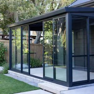 Terraza Prefabricada para las 4 Estaciones, Veranda Independiente de Aluminio con Aislamiento, Invernadero de Vidrio Curvo y Casa de Cristal para Solárium - Product Image 1