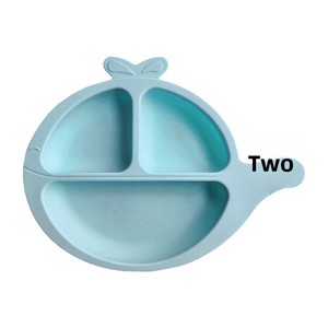 Bandeja de comedor para bebé de gel de sílice, resistente a caídas, con compartimentos divididos, plato de destete, base de succión, sin asas, vajilla infantil para 6 personas - Product Image 4