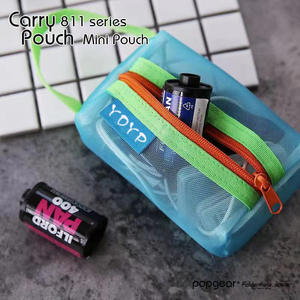 Оптовая продажа, прозрачная нейлоновая сетчатая косметичка из органзы с логотипом, водостойкая застежка-молния, маленькая косметичка для косметики - Product Image 5