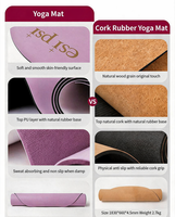Tapis de yoga en caoutchouc naturel antidérapant et écologique avec logo couleur personnalisé, ensemble 5mm/8mm, anti-déchirure, pour entraînement professionnel et usage commercial