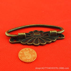 <b>Antique</b> Alloy Drawer Handle Oval Traditional Chinese Style B11 Durable Furniture Pull - Product Image 3