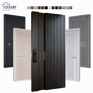 Mỹ Chất Lượng Cao Bên Ngoài Nhà Cửa An Ninh Thông Minh Khóa Phía Trước Nhập Cửa Biệt Thự Nhà Kim Loại Đúc Nhôm Cửa Ra Vào - Product Image 2