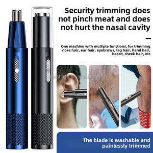 Portable étanche hommes électrique indolore Rechargeable 2 en 1 rasage <span class=keywords><strong>épilation</strong></span> rasoir <span class=keywords><strong>oreille</strong></span> nez tondeuse à cheveux pour hommes - Product Image 2