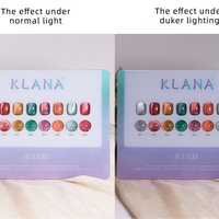 KLANA Kit de vernis gel œil de chat aux couleurs riches, gel magnétique pour nail art, pour salon et DIY, vernis gel UV LED à retirer par trempage, 8 couleurs au total