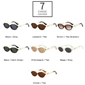 Gafas de Sol Personalizadas con Logotipo, Estilo Retro Moderno 2025, Metálicas, Punk, para Hombre, Protección UV400, Ovaladas Pequeñas, para Mujer - Product Image 5