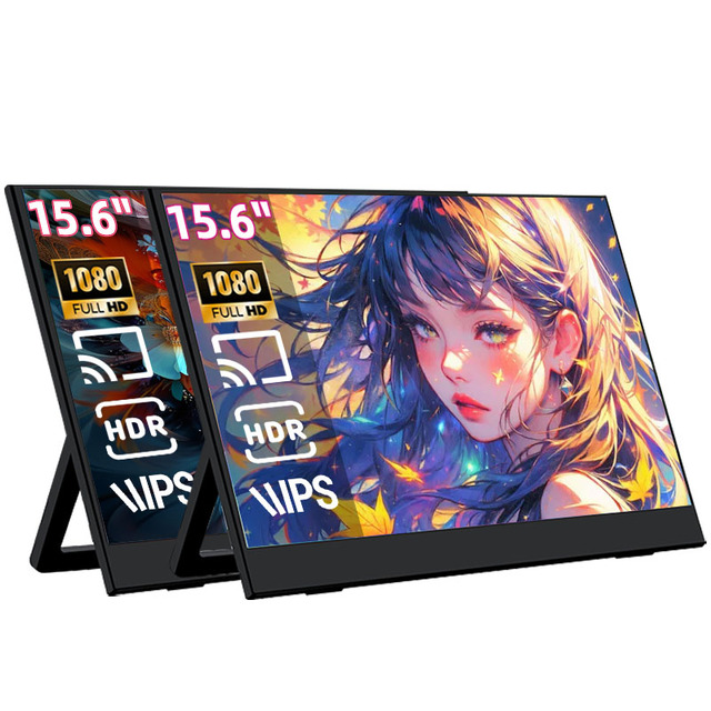 Custom 15.6 Inch Full HD IPS Laptop Screen Extender Touch Screen One Cable Connect Portable External Monitor Built-in Speakers