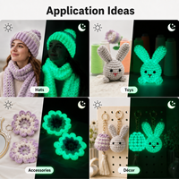 Fil Lumineux pour Broderie, Vêtements de Rave, Décoration de Fête Blacklight - Fil Luminescent Écologique en Polyester Recyclé pour la Mode