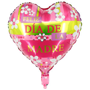 Nuevo 18 pulgadas español Feliz Día DE LA MADRE Feliz <span class=keywords><strong>Dia</strong></span> Mama corazón rojo globos de aluminio <span class=keywords><strong>Dia</strong></span> De La Madre Globos para decoración de fiesta - Product Image 3