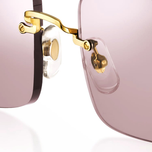 Tùy Chỉnh Nylon Gradient Ống Kính Unisex Kính Mát Thời Trang Cổ Điển Không Có Vành Kim Loại Khung Kính Mát Nam Phụ Nữ - Product Image 5