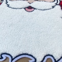 En gros, Patchs thermocollants en chenille, brodés, motif Père Noël de Noël, pour vêtements, accessoires de sacs et sweats à capuche, à personnaliser