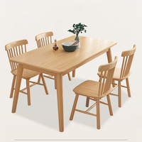 Offre spéciale Table de cuisine moderne Salle à manger en bois massif Ensemble table et chaises