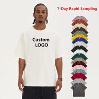 Fabricant de t-shirts personnalisés, échantillonnage rapide en 7 jours, t-shirt homme en coton lourd à épaules tombantes, impression de logo personnalisé, faible MOQ
