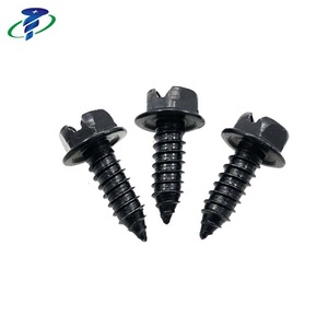 Tùy chỉnh thép không gỉ vít đen Vít Máy giặt m6x12 cho tấm giấy phép khung lục giác <span class=keywords><strong>HEX</strong></span> đầu máy giặt tự khai thác vít - Product Image 2