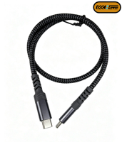 Câble USB Type-C personnalisé d'usine, haute qualité, super vitesse 3.2 Gen2 10 Gbps, 4K, charge rapide PD, câble double données en nylon, 10 ans de garantie