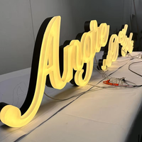 Lettres Halo en acier inoxydable personnalisées, rétroéclairées par LED, enseigne 3D pour bijouterie, boutique de luxe, publicité, maison