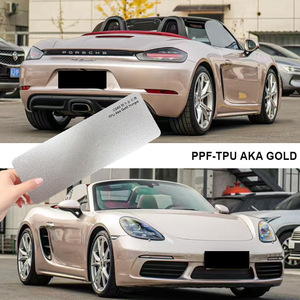 Vinilo para Automóviles <span class=keywords><strong>Aka</strong></span> Gold TPU PPF, Película Autoadhesiva que Cambia de Color, Autoregenerable y Antiarañazos - Product Image 1