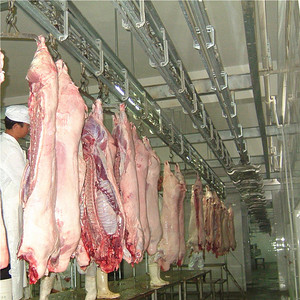 Riel de tubo de línea de sacrificio de cadena de transmisión automática, riel plano de doble riel para ganado, ovejas, <span class=keywords><strong>matadero</strong></span> de cerdos - Product Image 5