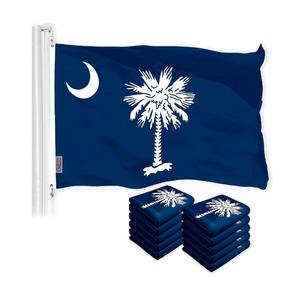 Venta caliente bandera americana personalizada 3x5ft resistente a la decoloración con arandela de latón bandera del estado de <span class=keywords><strong>Carolina</strong></span> del Sur - Product Image 1