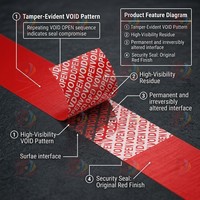 Etiqueta de Seguridad con Código QR Impreso Personalizado en PET Autosellable, Etiqueta Void a Prueba de Manipulación con Logotipo Personalizado