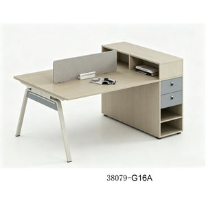 Escritorio Ejecutivo Moderno de Madera con Gabinete de Almacenamiento 38079-G16A, Muebles de Oficina Independientes - Product Image 1