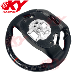 พวงมาลัยรถยนต์สไตล์สปอร์ตคาร์บอนไฟเบอร์ฟอร์จแบบกำหนดเอง สำหรับ Ford F150 F250 F350 Ranger Raptor XLT ปี 2014-2025 - Product Image 3