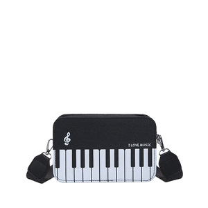 Personalized Piano Bag Korean Style Fashion Contrasting Color Single Shoulder Crossbody <strong>Small</strong> square Bag - Product Image 3