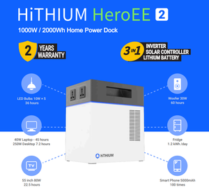 Hithium 1000W nhà sao lưu Trạm điện Lithium 314ah 2Kwh LiFePO4 tế bào với năng lượng mặt trời bảng điều khiển điện cầm tay Dock máy phát điện năng lượng mặt trời - Product Image 3