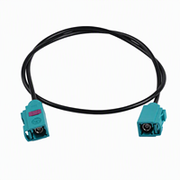 Cable de Alta Calidad RG174 de 10 cm, 0-3 GHz, con Conectores Fakra Impermeables Codificados de A a Z para Transmisión de Señales de Telecomunicaciones