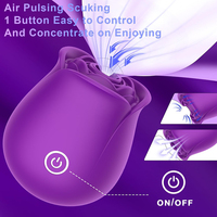 Vibrateur en forme de bourgeon de rose pour femmes, en silicone violet, design discret pour le plaisir