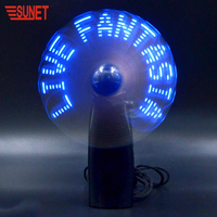 Ventilatore Portatile SUNJET di Alta Qualità con Messaggio LED Personalizzabile, Mini Ventilatore a Sette Colori Personalizzabile