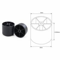 Pieds de lit en plastique noir de remplacement, pieds de meubles à fixation par vis pour cadre de lit de chambre, armoire de cuisine, bureau