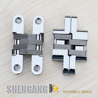 Charnières dissimulées Soss en alliage de zinc, finition bronze antique vert, pour portes de 12,6 mm de largeur minimum (1/2 po, 3/4 po)