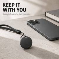 Traceur Bluetooth rond léger pour objets personnels, porte-clés pour sacs à dos, portefeuilles, animaux de compagnie et accessoires de voyage