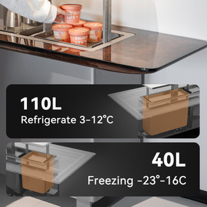 2026 Latest Design Intelligent <b>Sideboard</b> Table Multi-functional Smart Dining Cabinet With LED Light Fridge Smart <b>Sideboard</b> - Product Image 3