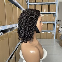 Perruques Lace Front en Cheveux Vierges Grade 16A, Dentelle Transparente HD, Boucles QQ Sprite, 14-20 pouces, Vente en Gros