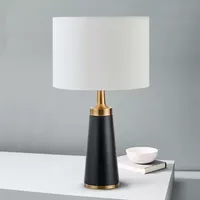 Lampe de chevet - Lampe de chevet moderne avec abat-jour en tissu de lin E26 E27 pour chambres à coucher
