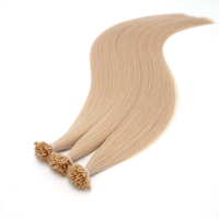 Großhandel Brasilianische Keratin-Klebeverbindungen U-Tip Haarverlängerungen Echthaar Doppelt Gezogen Remy Virgin Micro-Link Anpassbare Farbe
