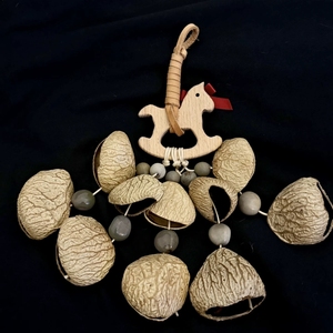 Wholesale Handmade Wooden Natural Fruit Shell <b>Wind</b> <b>Chime</b> Pendant For Car Backpack Hanging Souvenir - Product Image 3
