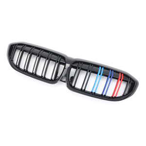 Rejilla de entrada de aire del parachoques delantero BMW Serie 3 G20, negro brillante, tricolor, plástico ABS - Product Image 1