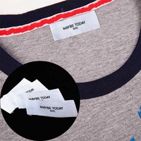 Étiquettes Damask tissées à la Machine, étiquettes coulissantes de haute qualité, avec Logo de marque, pour vêtements