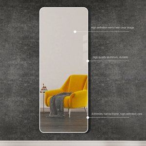 <span class=keywords><strong>Espejo</strong></span> de cuerpo entero rectangular redondeado negro al por mayor, <span class=keywords><strong>espejo</strong></span> de cuerpo entero de doble uso para pie o pared - Product Image 4